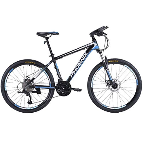 Mountain Bike : Mountain Bike, Lightweight Aluminum Alloy Frame, 27 Speed 24 Inch Wheels, Suspension Front Fork, Double Disc Brake Off-Road Road Bicycle, Unisex, B