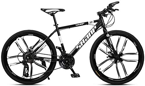 Mountain Bike : Mountain bike Mountain Bike, 24 / 26 Inch Double Disc Brake, Adult MTB Country Gearshift Bicycle, Hardtail Mountain Bike with Adjustable Seat Carbon Steel, road bike (Color : 30-stage shift)