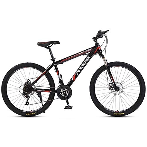 Mountain Bike : Mountain Bike Youth Adult Mens Womens Bicycle MTB Mountain Bike, 26 Inch Unisex Wheels Bicycles, Carbon Steel Frame, Front Suspension And Dual Disc Brake, 24 Speed Mountain Bike for Women Men Adults
