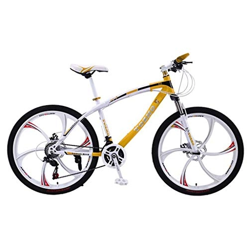 Mountain Bike : Mountain Bike Youth Adult Mens Womens Bicycle MTB Mountain Bike, Carbon Steel Frame Hardtail Mountain Bicycles, 26inch Mag Wheel, Dual Disc Brake and Front Suspension Mountain Bike for Women Men Adults