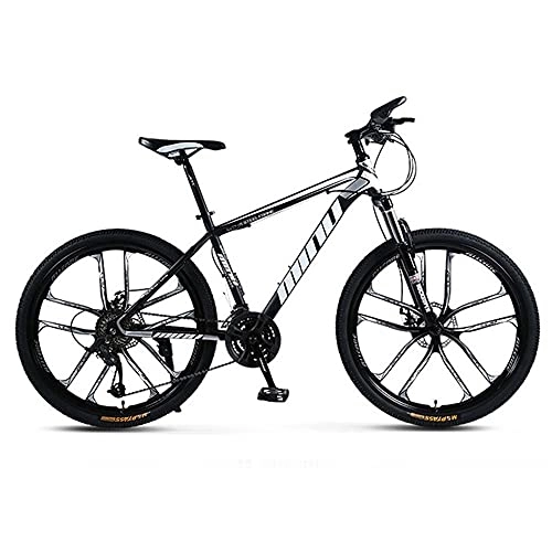Mountain Bike : Mountain Bike Youth Adult Mens Womens Bicycle MTB Ravine Bike MTB Carbon Steel Frame Hardtail Mountain Bicycles, Double Disc Brake and Front Suspension, 26 Inch Wheel Mountain Bike for Women Men Adult