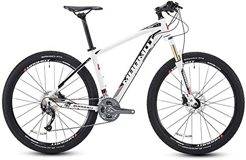 Mountain Bike : Mountain Bikes, 27.5 Inch Big Tire Hardtail Mountain Bike, Aluminum 27 Speed Mountain Bike, Men's Womens Bicycle Adjustable Seat (Color : White)