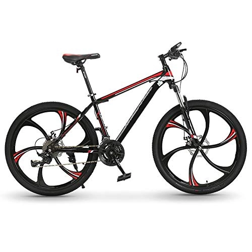 Mountain Bike : ndegdgswg 24 Inches Mountain Bike, Variable Speed Light Weight Adult Student Bike Double Shock Absorber Off Road Racing 24inches27speed Sixcutterwheels