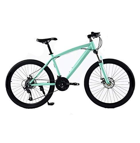 Mountain Bike : ndegdgswg Mountain Bikes, Double Disc Brakes, Variable Speed Men and Women Light Cross Country Commuting To Work 24 inches27 speed green