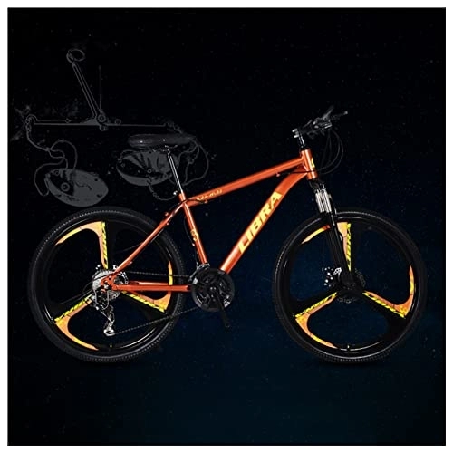 Mountain Bike : NENGGE 26 Inch Mountain Bike 21 Speed for Men Women Adult Hard Trail Front Suspension Disc Brakes High Carbon Steel Frame, 12 Constellations Hardtail Mountain Bicycle, Libra