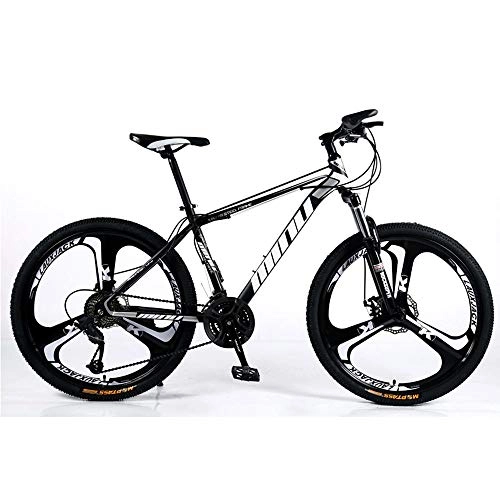 Mountain Bike : One-Wheel Mountain Bike, 26-Inch Male And Female Shock-Absorbing Student Bicycle, Carbon Steel Bikes, 21 / 24 / 27 / 30 Speed Mountain Bicycle, MTB, D, 30 speed