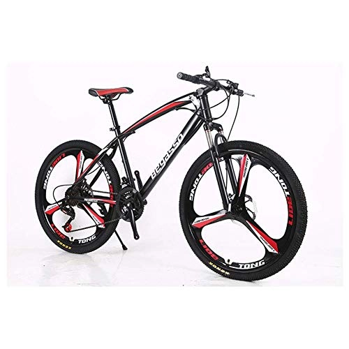 Mountain Bike : Outdoor sports 26" Mountain Bicycle with Suspension Fork 21-30 Speeds Mountain Bike with Disc Brake, Lightweight High-Carbon Steel Frame