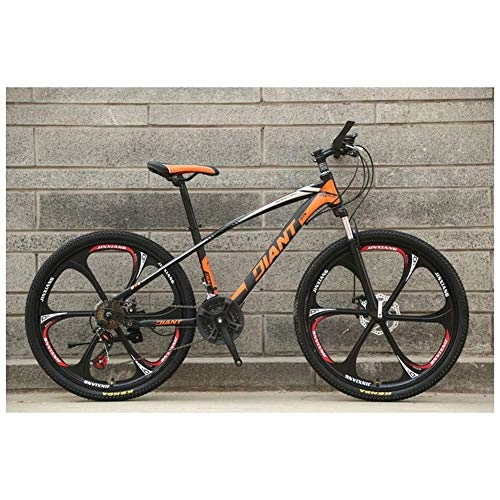 Mountain Bike : Outdoor sports Mountain Bike Bikes, Featuring 6 Spoke 21-30 Speeds Double Disc Brake Full Suspension Anti-Slip 26 Inch Bicycles