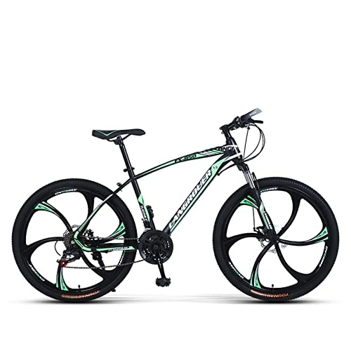 Mountain Bike : PBTRM Mountain Bike 21 / 24 / 27 Speed, 24 / 26 Inches 6-Spoke Wheels Dual Disc Brake Suspension Fork Bicycle for Mens / Womens, 24" B, 27 Speed