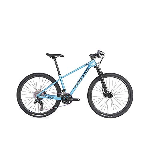Mountain Bike : peipei 24 / 36 speed 27.5 / 29 off-road shock-absorbing mountain bike. Carbon fiber bicycle mountain bike carbon fiber bicycle-Sky blue_29 x15