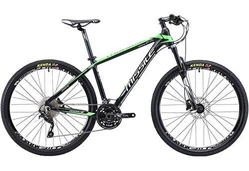 Mountain Bike : peipei 27.5 inch mountain bike 30-speed aluminum alloy mountain bike-Black Green_27.5x17(165-185cm)_China
