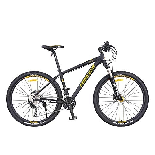 Mountain Bike : peipei 27.5 Inches Mountain Bike 30 Speed Aluminum Alloy Double Disc Brake Suitable For 165-195cm-Gold_26*21(185-195cm)