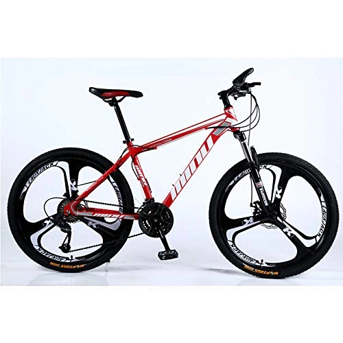 Mountain Bike : peipei Mountain bike 26 inch 27 speed one wheel cross country variable speed bicycle male student shock absorption bike-Three knives red_30