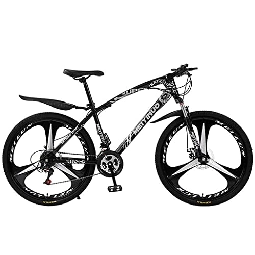 Mountain Bike : Professional Racing Bike, 26-Inch Wheels Mountain Bike Front Suspension Bicycle Carbon Steel Frame 21 / 24 / 27-Speed Double Disc Brake for a Path, Trail &Amp; Mountains / Blue / 27 Speed