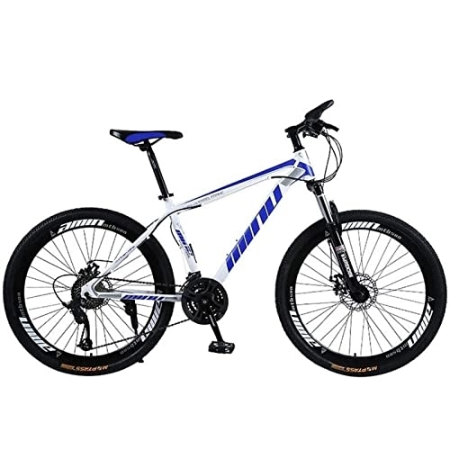 Mountain Bike : QCLU 26 Inch Mountain Bike, Variable Speed 21 Speed Mountain Bike Adult Student Bicycle Outdoor Driving Feeling Durable Relaxed and Comfortable Bike (Color : Blue)