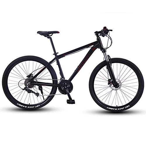 Mountain Bike : QIMENG 27.5 Inch Mountain Bikes Hardtail Mountain Bikes 27 / 30 / 33-Speed Drivetrain Aluminum Alloy Frame Dual Disc Brake Adjustable Seat Suitable for Height 165-185CM, Red, 33 speed