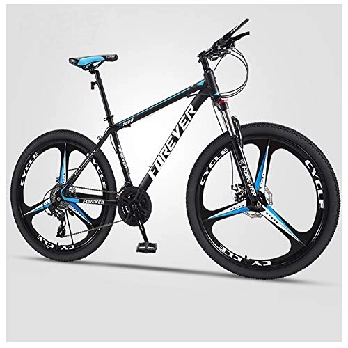 Mountain Bike : QMMD 24-Inch Mountain Bikes, Overdrive Hardtail Mountain Bike, Mens Dual Disc Brake All Terrain Mountain Bike, High-carbon Steel, 21-24-27-30-Speed Anti-Slip Bikes, G 3 Spoke, 30 speed