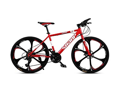 Mountain Bike : QWE Adult mountain bike 26 inch 27 speed VTT bicycle double disc brakes mountain bike off-road speed ATV mountain bike red