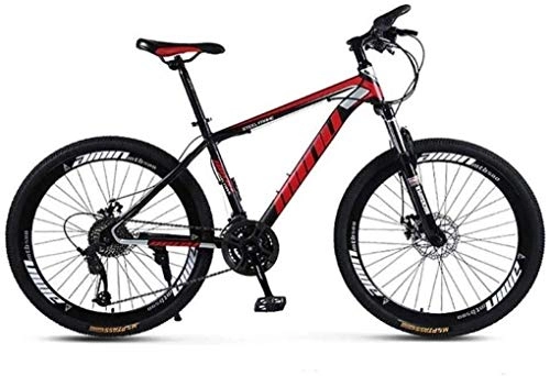 Mountain Bike : QZMJJ Mountain Bike, Mountain Trail Bike High Carbon Steel Outroad Bicycles High-Carbon Steel Frame MTB Bike 26Inch Mountain Bike With Disc Brakes And Suspension Fork (Color : E, Size : 21 Speed)