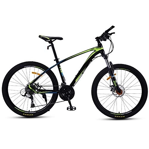 Mountain Bike : Relaxbx 24 Speed Adult Mountain Bike 26 Inch Wheel Lightweight Aluminium Alloy Frame Disc Brake Black+Green