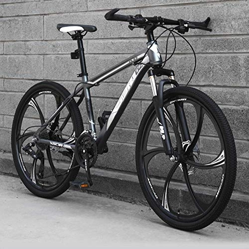 Mountain Bike : Relaxbx 24-Speed Mountain Bike for Adult, 24 / 26 Inch Wheels, Lightweight Carbon Steel Frame Disc Brake, #C, 24inch