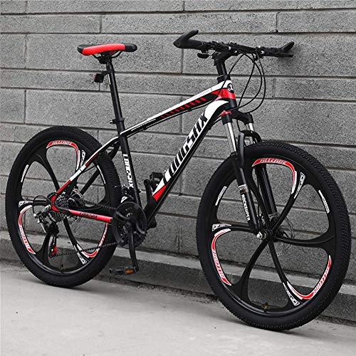Mountain Bike : Relaxbx Mountain Bike 24 / 26 Inch Wheels Carbon Steel Frame 21 Speeds Road Bike, White, 26inch
