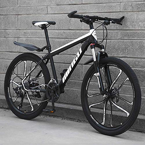 Mountain Bike : Relaxbx Unisex Mountain Bike 30 Speeds Carbon Steel Frame Road Bike 24 / 26 Inch Wheels, Blue, 24inch