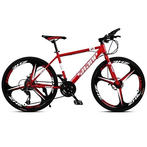 Mountain Bike : SOAR Adult Mountain Bike Mountain Bike Road Bicycle Men's MTB 21 Speed 24 / 26 Inch Wheels For Adult Womens (Color : Red, Size : 26in)