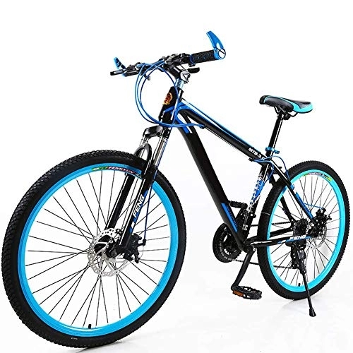 Mountain Bike : Stylish Adult Mountain Bike 26 Inch 24 Speed Lightweight Carbon Steel Frame Front Suspension Disc Brakes, Red