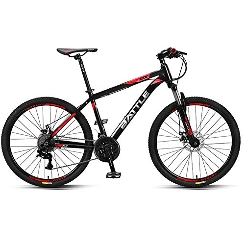 Mountain Bike : Stylish Unisex's Bicycle Mountain Bike 27 Speed Front Suspension Disc Brakes Alloy Frame 26 Inch Wheel, Black
