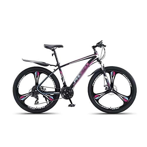 Mountain Bike : T-Day Mountain Bike Adult Mountain Bike 27.5-Inch Wheels Mens / Womens Carbon Steel Frame 24 / 27 Speed With Front And Rear Disc Brakes(Size:24 Speed, Color:Purple)