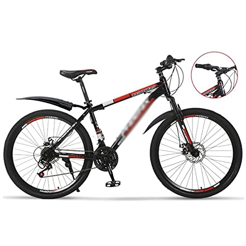 Mountain Bike : T-Day Mountain Bike Mountain Bike 24 Speed 26 Inch Wheels Dual Disc Brakes For Mens Front Suspension Bicycle Suitable For Men And Women Cycling Enthusiasts(Size:24 Speed, Color:Red)