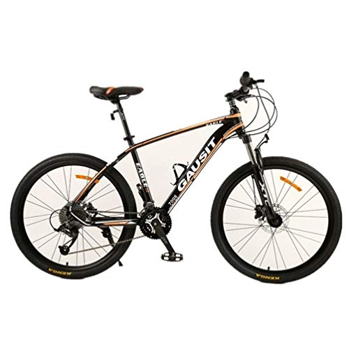 Mountain Bike : Tbagem-Yjr 26 Inch Wheel Road Bike, Bicycle Dual Disc Brake Dual Suspension Mountain Bike (Color : Black orange, Size : 27 speed)