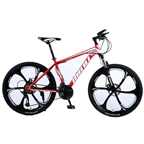 Mountain Bike : Tbagem-Yjr Sports Leisure Bicycle, Adult Hard Mountain Bikes Dual Suspension 26 Inch Wheel (Color : Red white, Size : 27 speed)