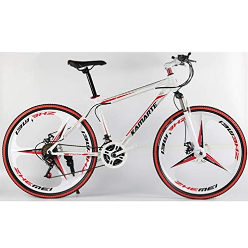 Mountain Bike : Tbagem-Yjr Unisex Mountain Bike 26 Inch City Road Bicycle 24 Speed High-carbon Steel Frame (Color : B)
