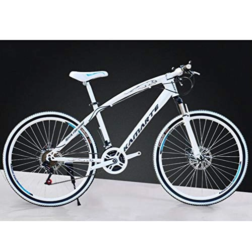Mountain Bike : Tbagem-Yjr White Mountain Bike For Adults, 24 Inch Wheel Commuter City Hardtail Road Bicycle Cycling (Size : 27 speed)