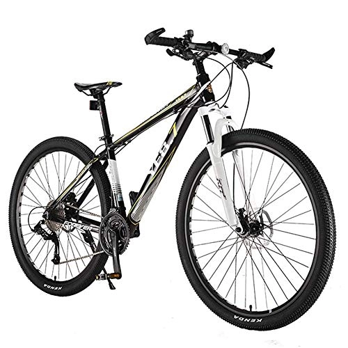 Mountain Bike : TIANQIZ Mountain Bike 33 Speed Shift 29 Inches Male Off-road Student Cycling Youth Aluminum Alloy Hard Tail Bike Oil Disc Brake Mountain Bike (Color : Black yellow)