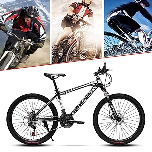 Mountain Bike : TRGCJGH Mountain Bike 26 Inch, Mountain Bikes With 21 / 24 / 27-Speed Disc Brakes Full Suspension - Carbon Steel Full Spoke Wheels, D-21speed