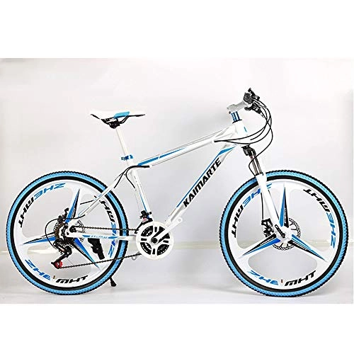 Mountain Bike : VANYA Adult Mountain Bike 26 Inches 21 / 24 / 27 Speed One Wheel Off-Road Variable Speed Cycle Shock Absorption Bicycle, Blue, 24speed