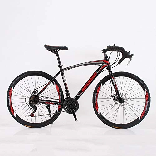 Mountain Bike : VANYA Lightweight Road Bike 30-Speed 700C Wheels Dual Disc Brake Variable Speed Commuter City Bicycle, Red