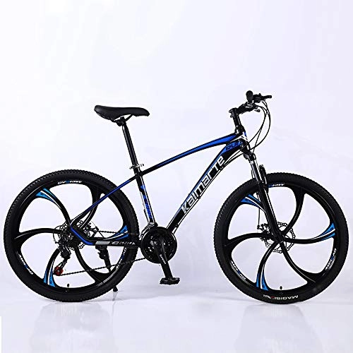 Mountain Bike : VANYA Mountain Bike 24 / 26 Inch 27 Speed Shock Absorption Aluminum Alloy Variable Speed One-Piece Rim Bicycle, Blue, 24inches