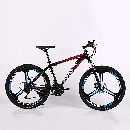 Mountain Bike : VANYA Mountain Bike 24 / 26 Inches 27-Speed Dual Disc Brake Damping Variable Speed Off-Road Racing Bicycle Adults, Black, 26inches