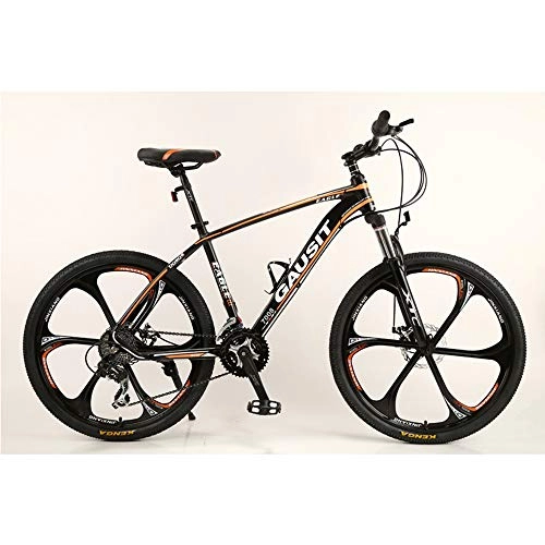 Mountain Bike : VANYA Mountain Bike 26 Inches 30 Speed Double Disc Brake Bicycle Aluminum Alloy Frame Variable Speed Off-Road Cycle, Orange