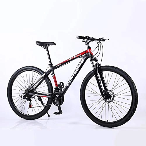 Mountain Bike : VANYA Mountain Bike Double Disc Brake Aluminum Alloy 29 Inch 21 Speed Shock-Absorbing Unisex Off-Road Bicycle, Black