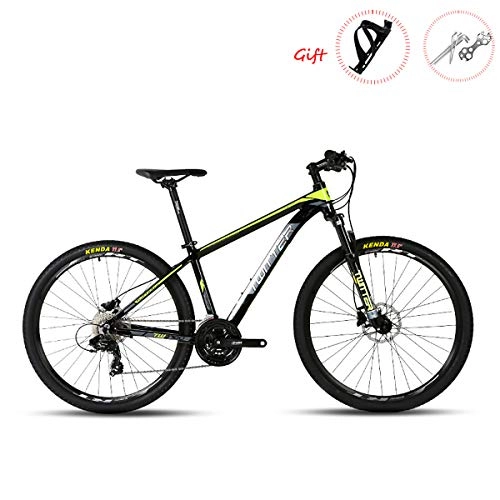 Mountain Bike : W&TT Mountain Bike SHIMANO M310-24 Speeds Hydraulic Disc Brake Off-road Bike 26" / 27.5" Adults Aluminum Alloy Bicycles with Suspension Fork and Shock Absorber, Yellow, 27.5"*17