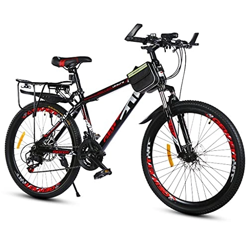 Mountain Bike : WGYDREAM Mountain Bike Youth Adult Mens Womens Bicycle MTB Mountain Bike Bicycle 26" 21 / 24 / 27 Speed Disc Brake Bike Mountain Bike for Women Men Adults (Color : Red, Size : 20inch)