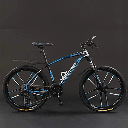 Mountain Bike : WLWLEO 26 Inch Mountain Bikes for Men, High-carbon Steel Hardtail Mountain Bike Off-Road Mountain Bicycle with Front Suspension Adjustable Seat 150kg Load, D, 26" 30 speed