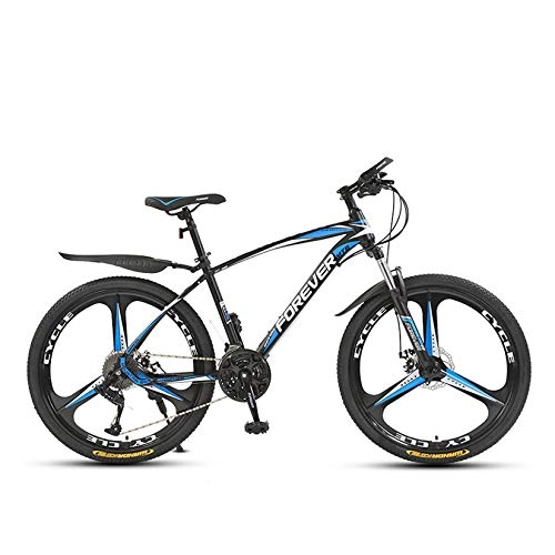 Mountain Bike : WLWLEO 26 Inch Mountain Bikes, High-carbon Steel Frame Double Disc Brake System All Terrain Mountain Bicycle for Mountain Highway Road City, C, 24" 30 speed