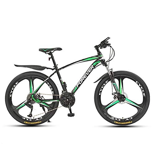 Mountain Bike : WLWLEO Mens Mountain Bike, 21 / 24 / 27 / 30 Speed Hardtail Mountain Bike Dual Disc Brake Mountain Bicycle with Front Suspension Outdoors Sport Cycling, D, 24" 21 speed