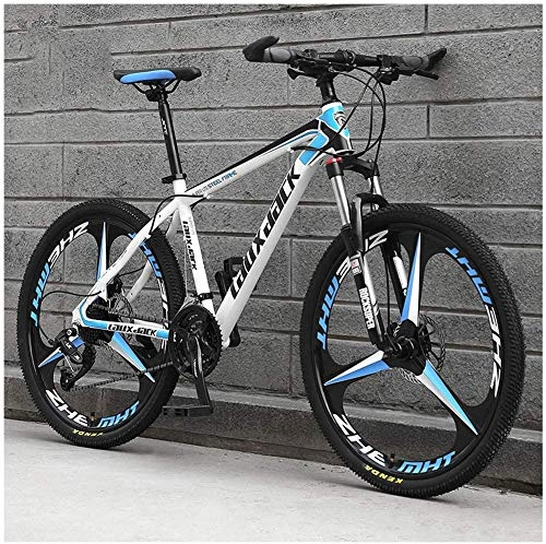 Mountain Bike : WSJYP 26 Inch Mountain Bike, Variable Speed Carbon Steel 21 / 24 / 27 / 30 Speed Bicycle Full Suspension MTB, Riding Comfortable Durable Bike, 21 speed-C